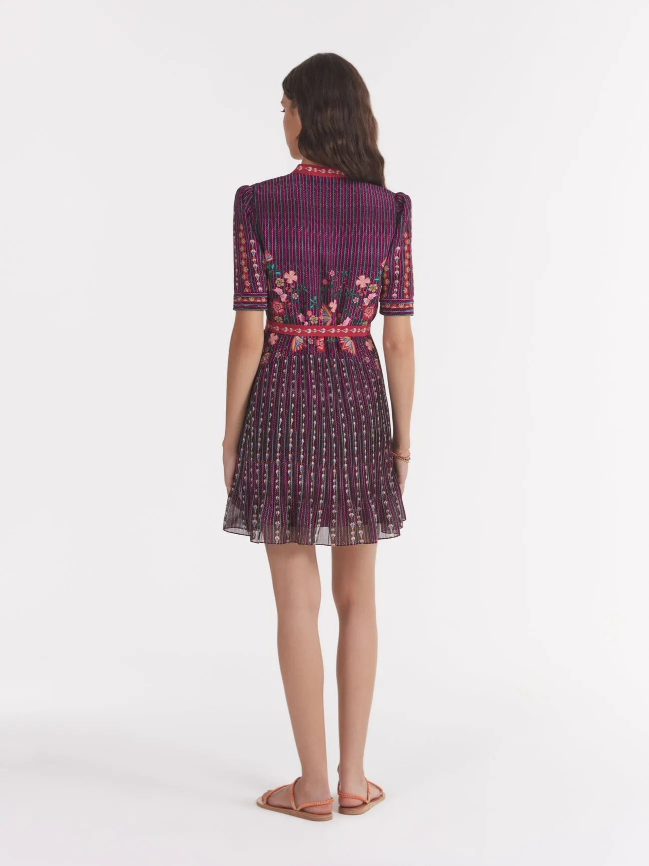 10887ALLY Feather print dress