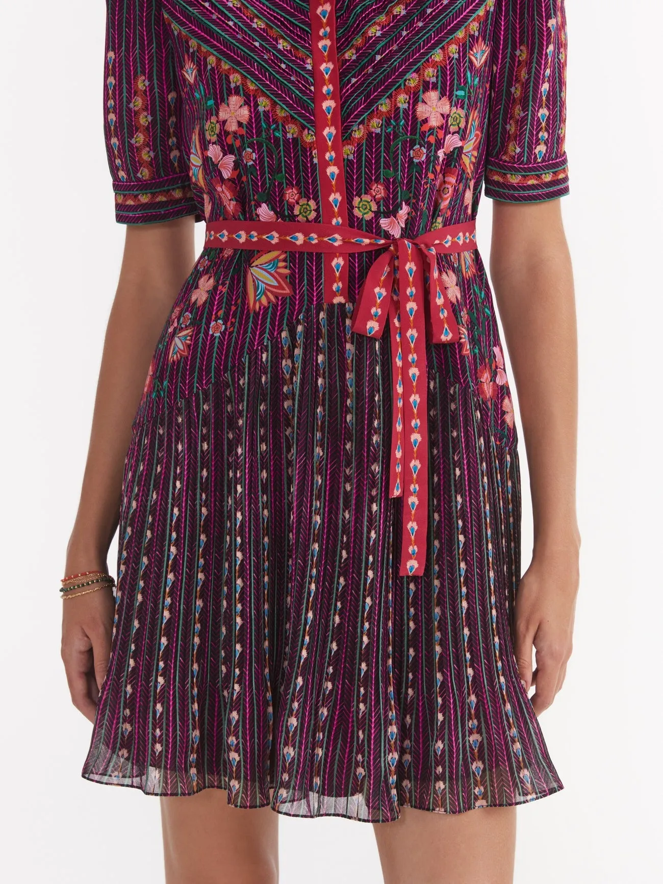 10887ALLY Feather print dress