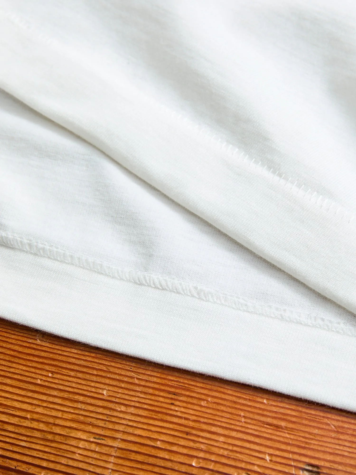 White Heavyweight 7.2oz Loopwheel T-Shirt by "Good Originals"