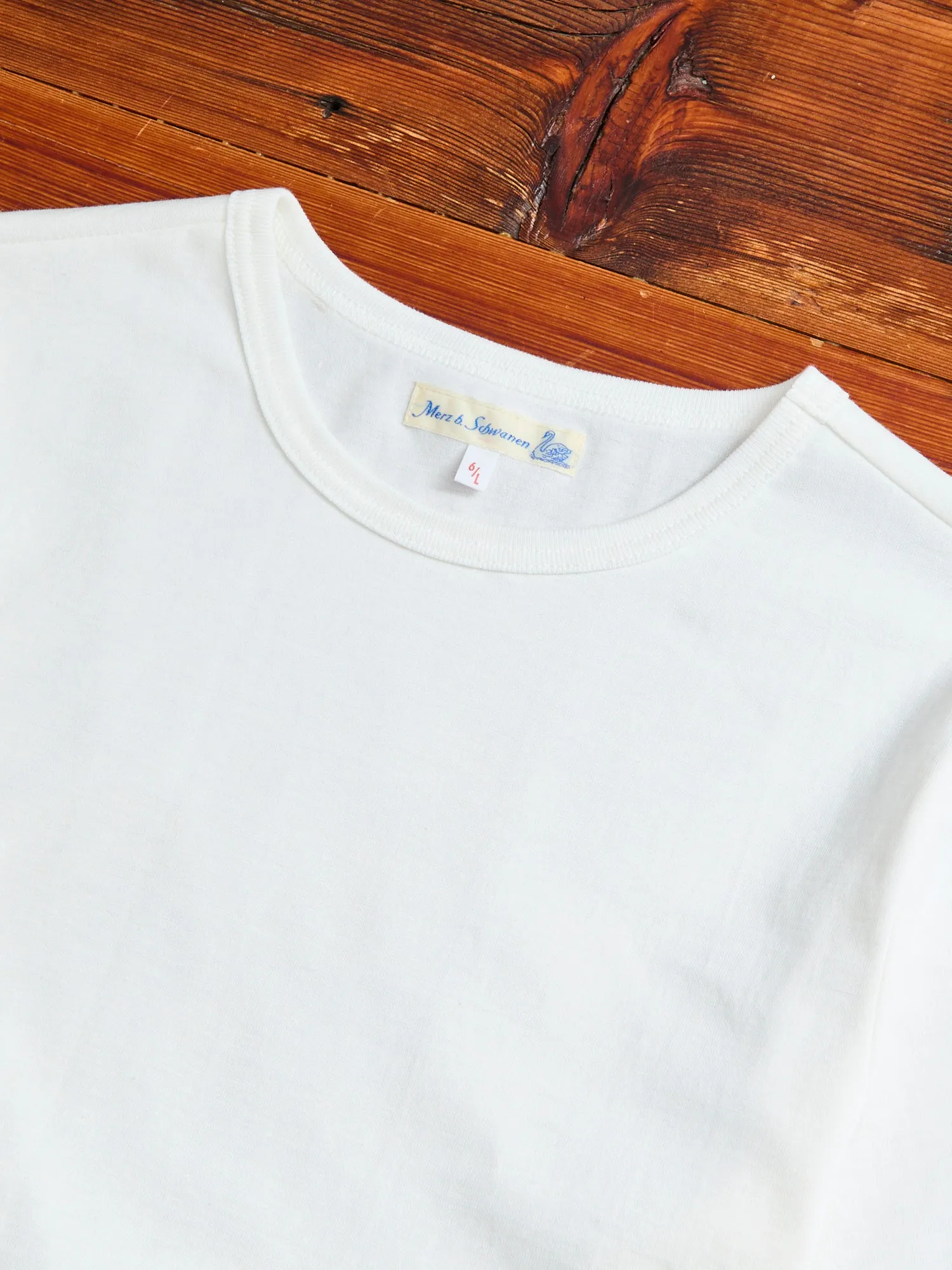 White Heavyweight 7.2oz Loopwheel T-Shirt by "Good Originals"
