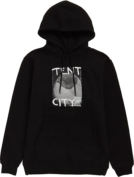 Antihero Tent City Hooded Sweatshirt - MEDIUM Black