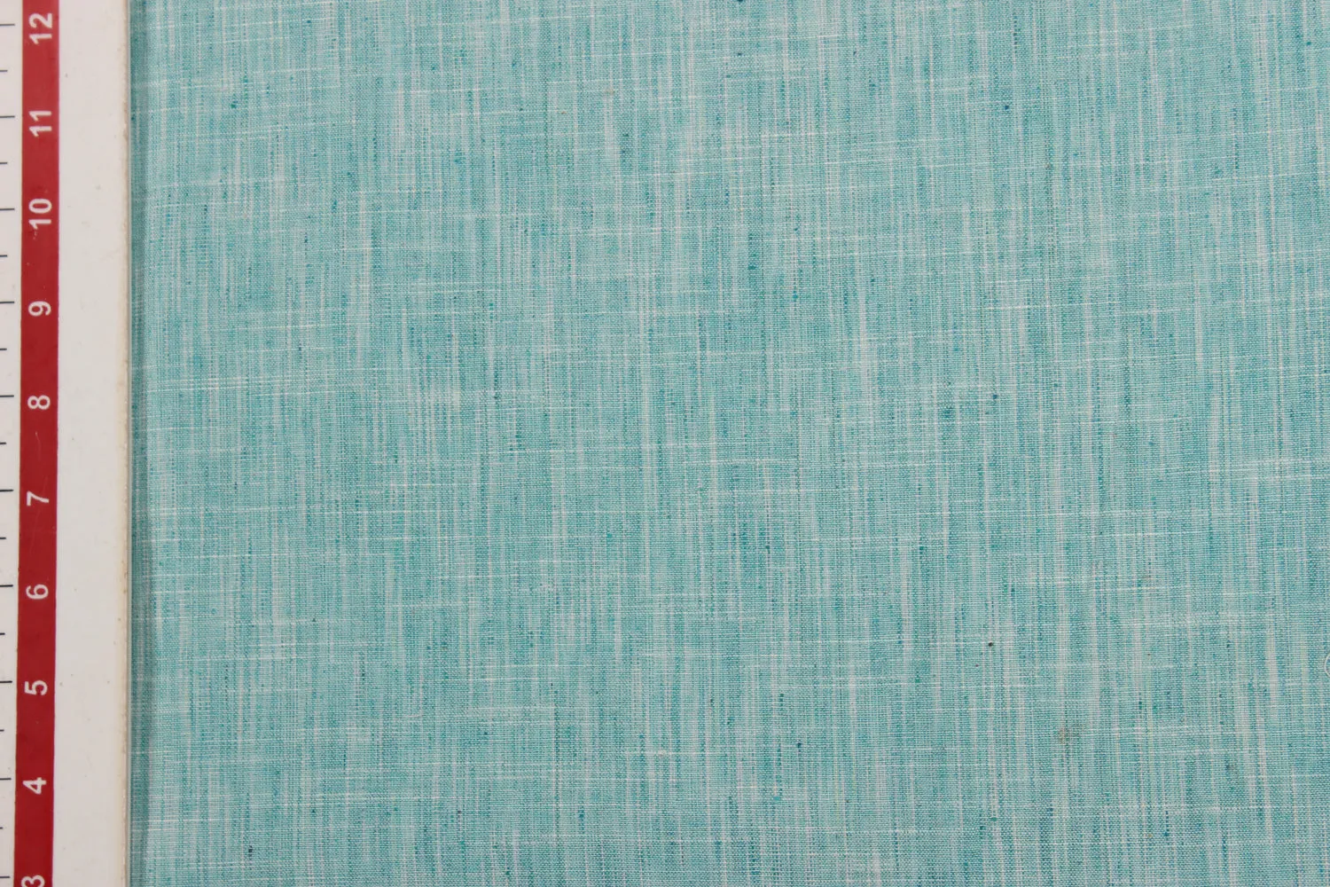 Aqua Blue Cotton Plain Polyester Blend Fabric
