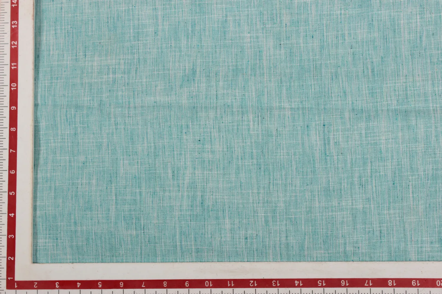Aqua Blue Cotton Plain Polyester Blend Fabric