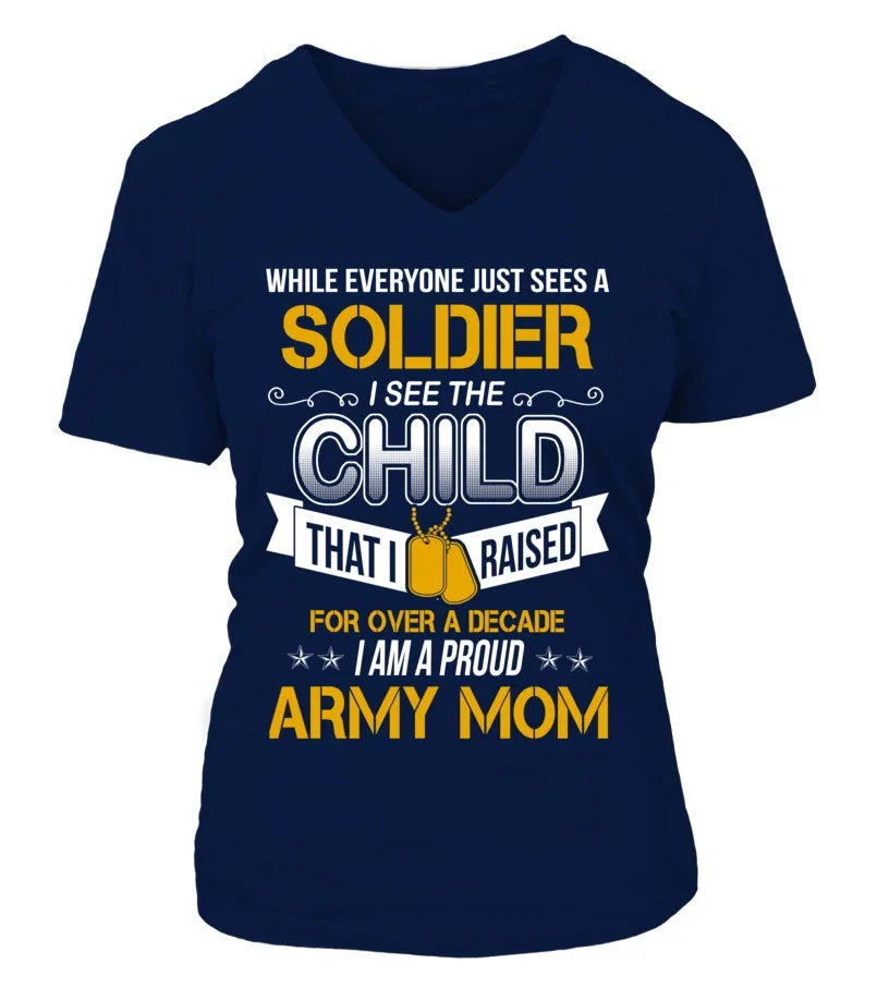 Army Mom Over A Decade T-shirts