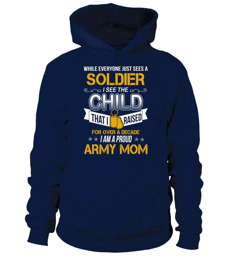 Army Mom Over A Decade T-shirts