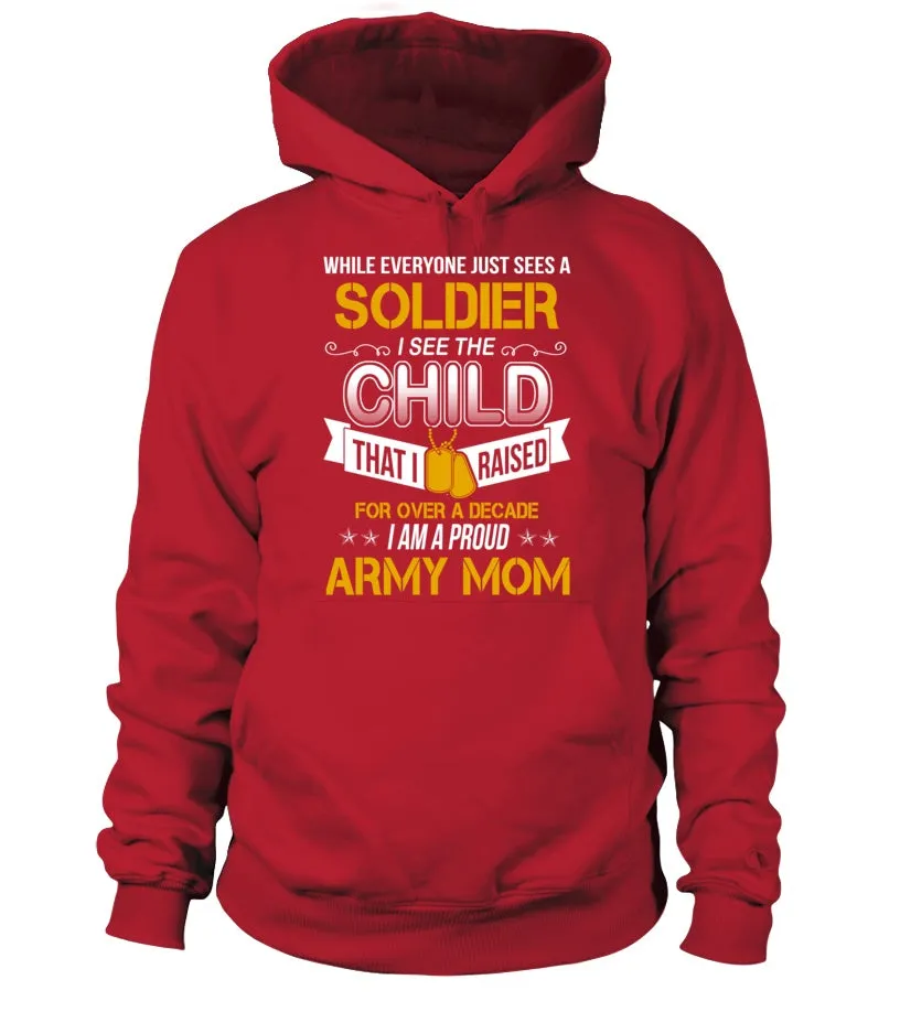 Army Mom Over A Decade T-shirts