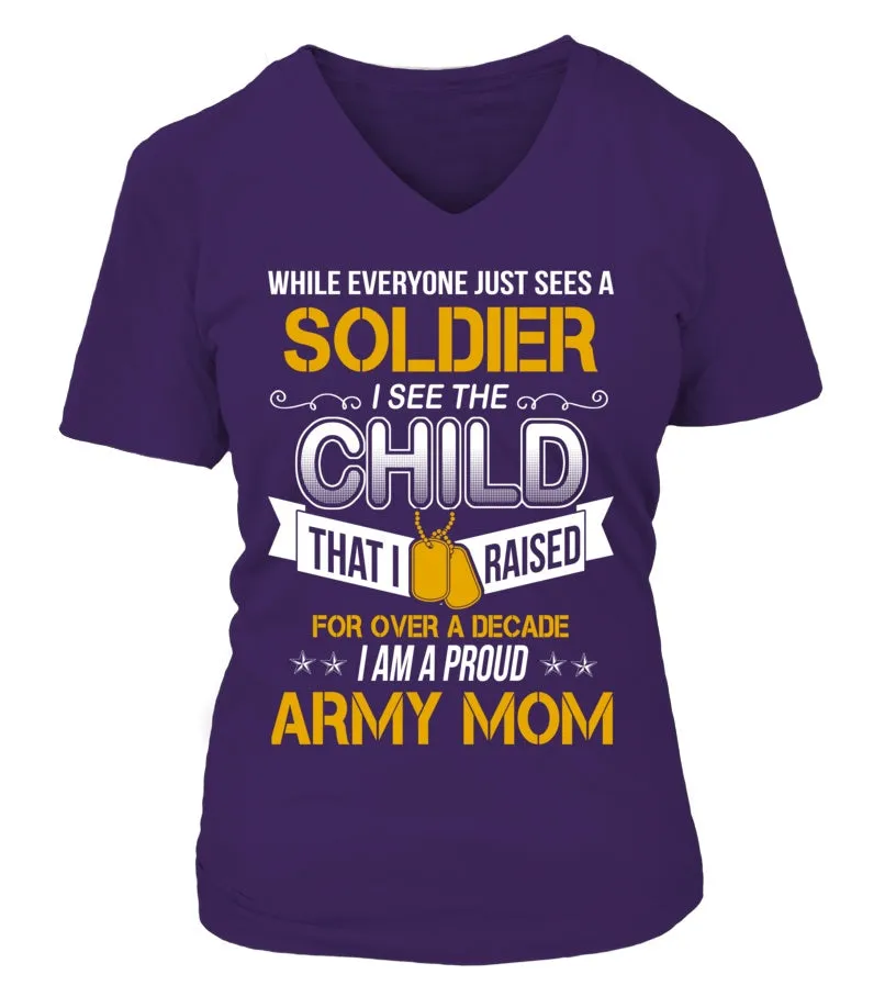 Army Mom Over A Decade T-shirts