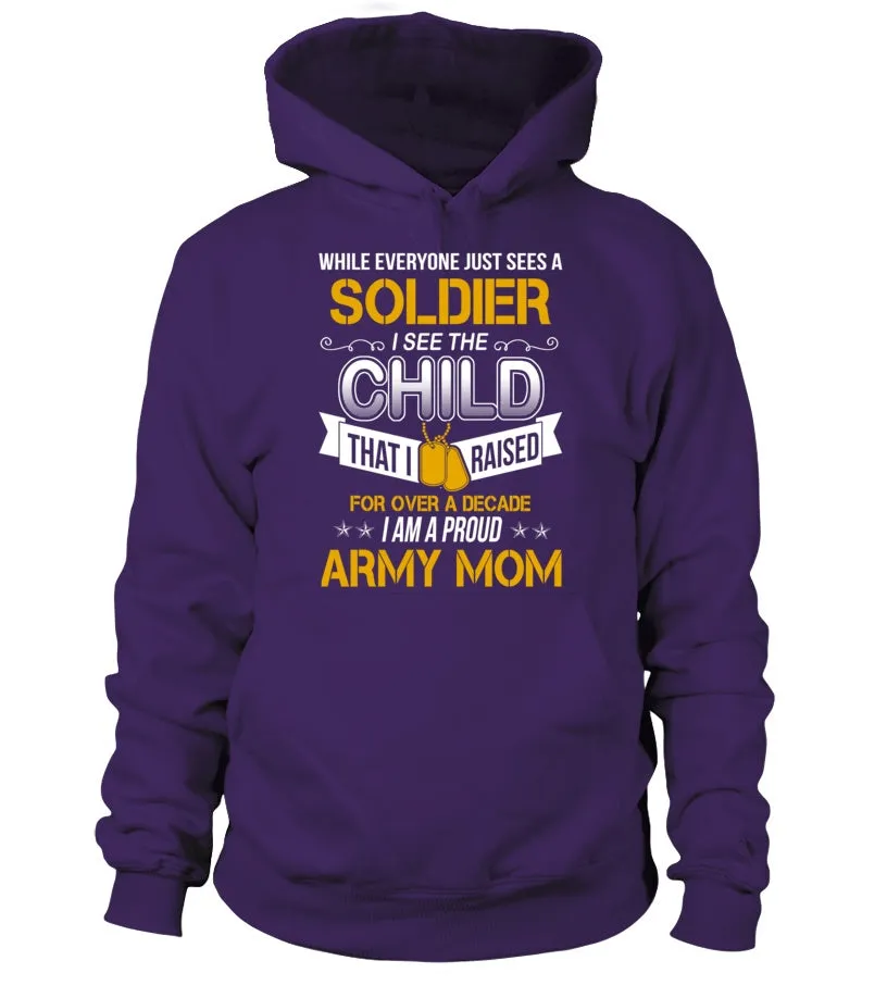 Army Mom Over A Decade T-shirts
