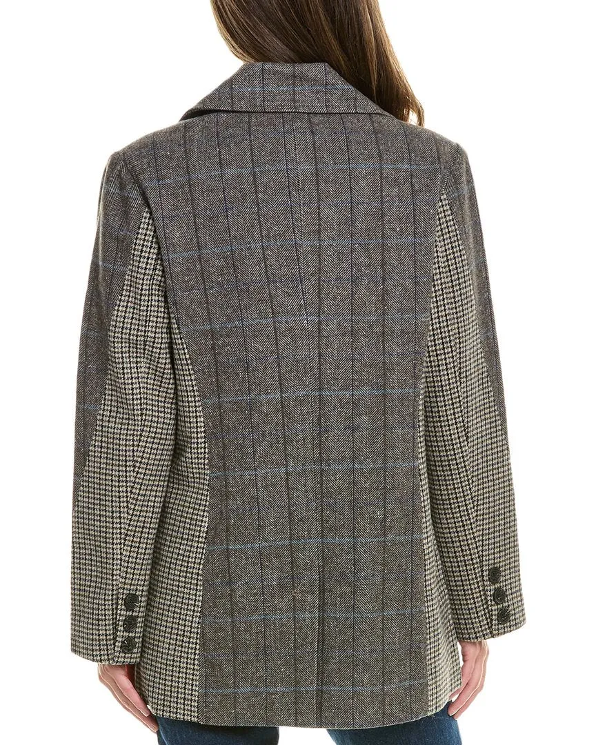Avec Les Filles Wool-Blend Blazer