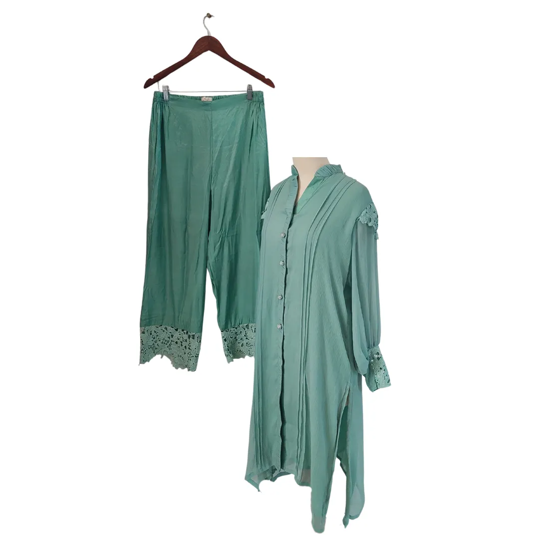 Ayesha Somaya Light Green Outfit (2 Pieces) | Brand New |