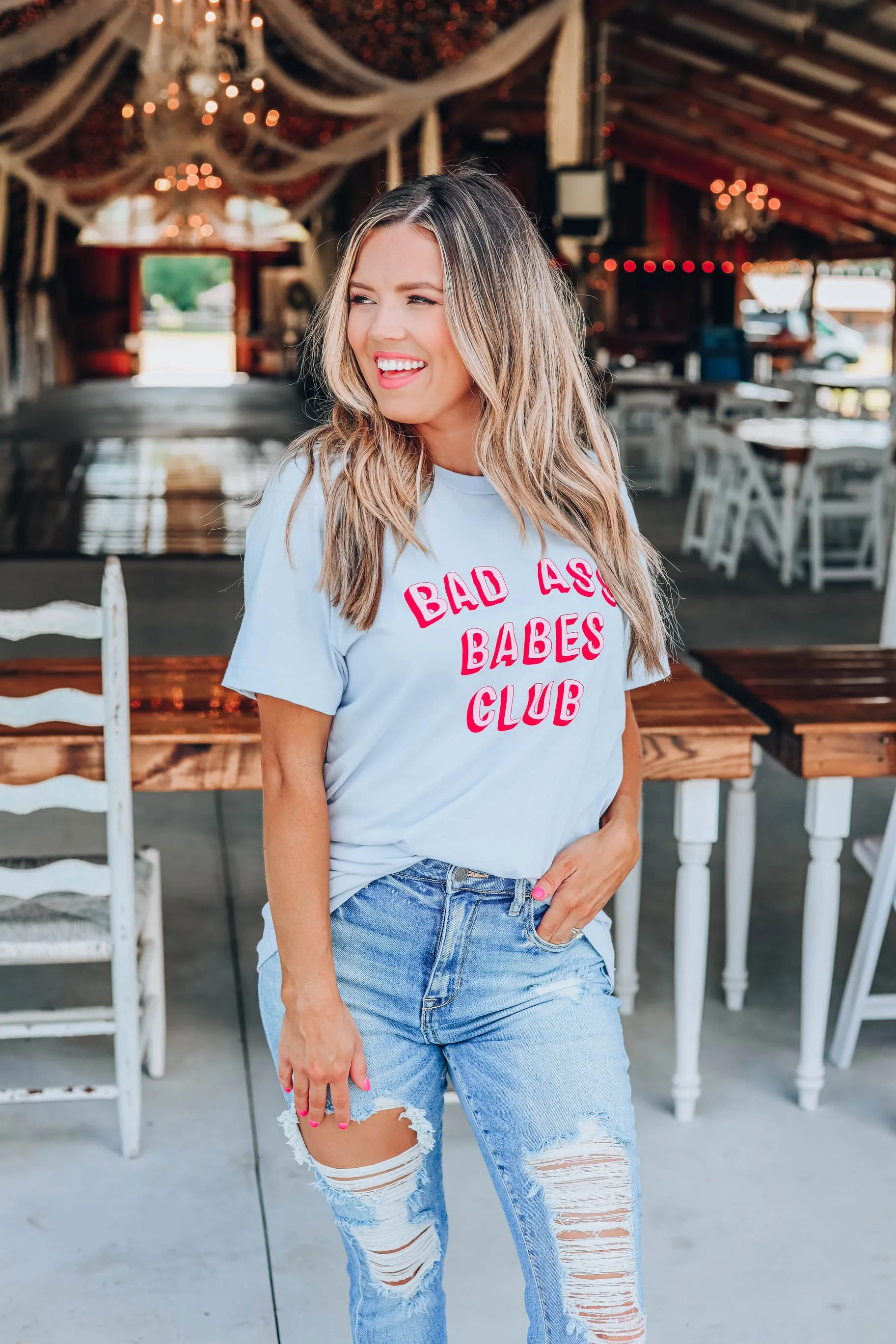 Bad Ass Babes Club T-Shirt - Blue