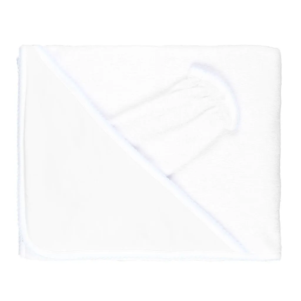 Basic Solid Towel White/Blue