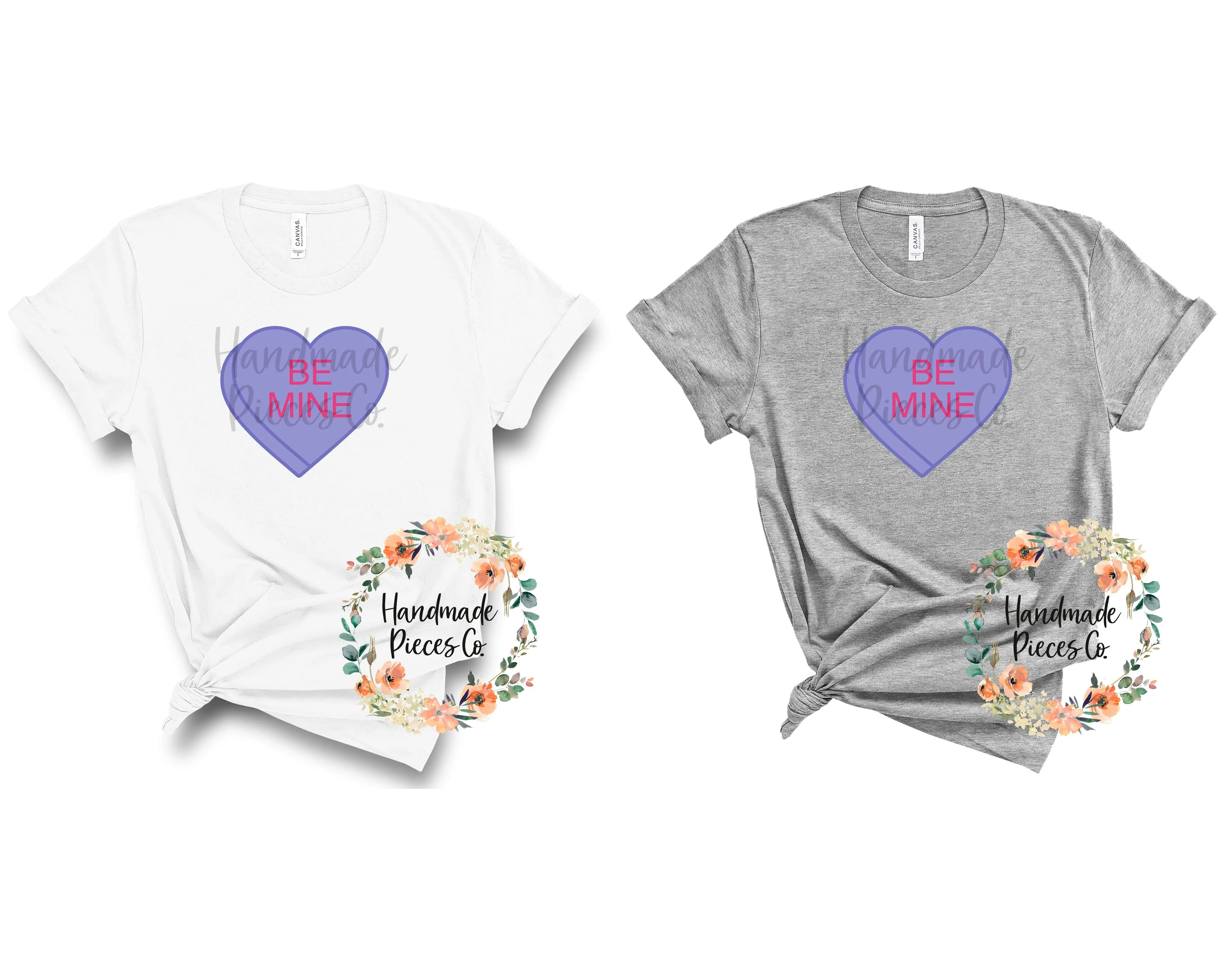 Be Mine Candy Heart, Purple - Sublimation or HTV Transfer