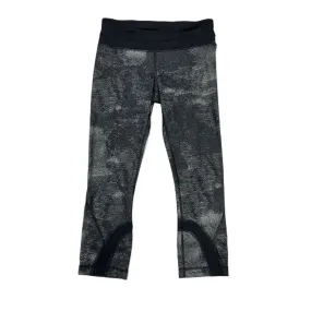 Black & Grey Athletic Leggings Capris By Lululemon, Size: 4