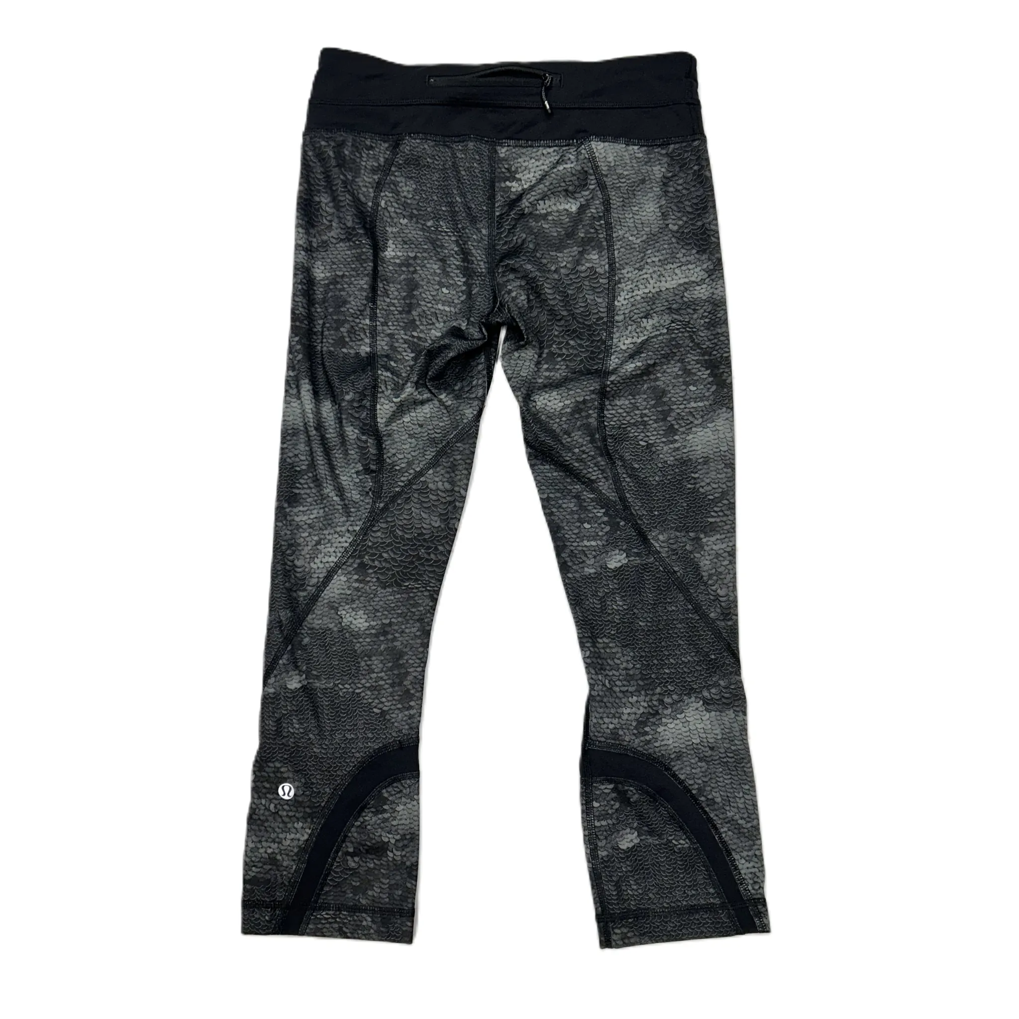 Black & Grey Athletic Leggings Capris By Lululemon, Size: 4