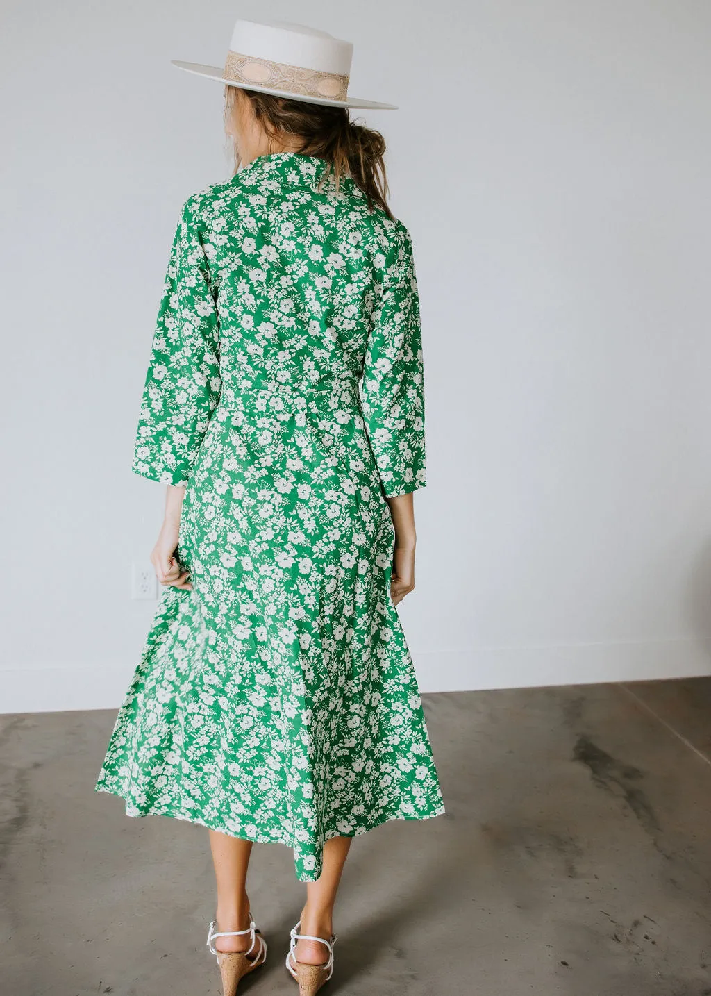 Bright Side Button Down Midi Dress