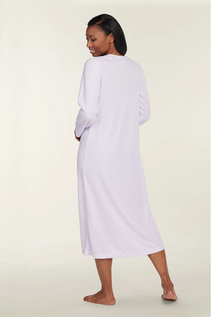 Brushed Honeycomb Knit Long Gown | Clearance only