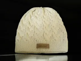 Cable knitted Ladybug Lashes Beanie