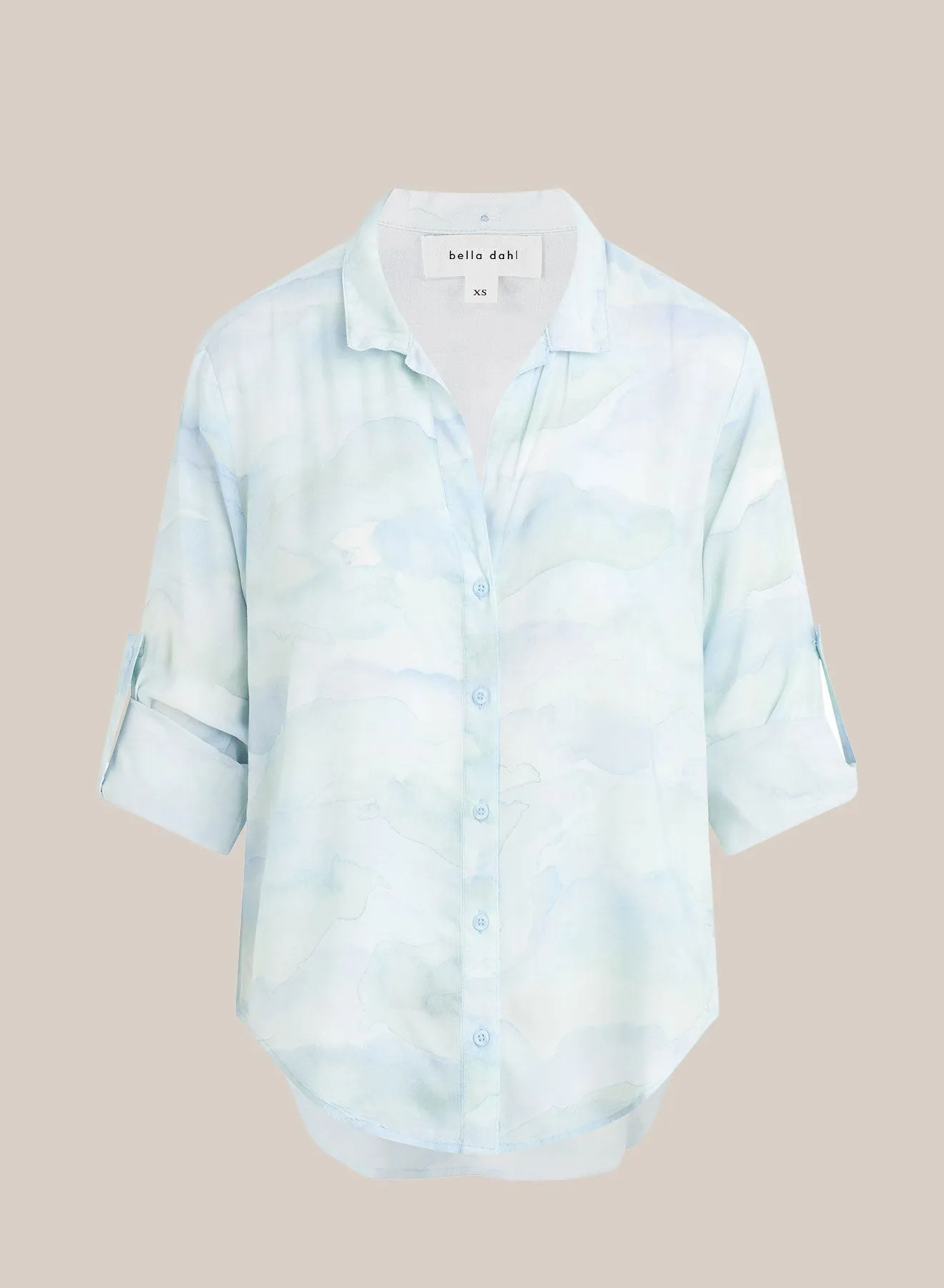 Capri Button Down Shirt - Waves Camo Print