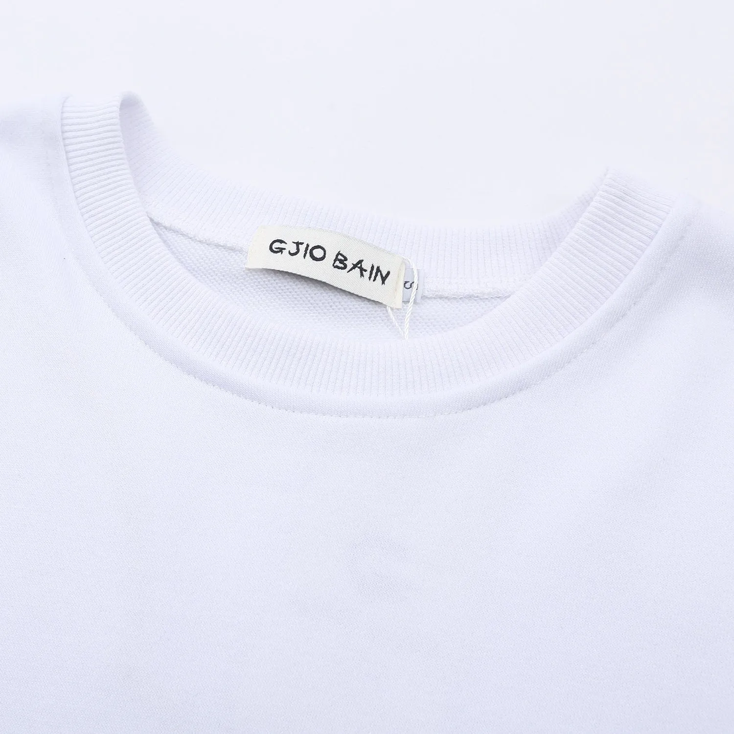 Casual Brown Bear Backside Crewneck Pullover Streetwear Fashion Black Sweatshirt for Men