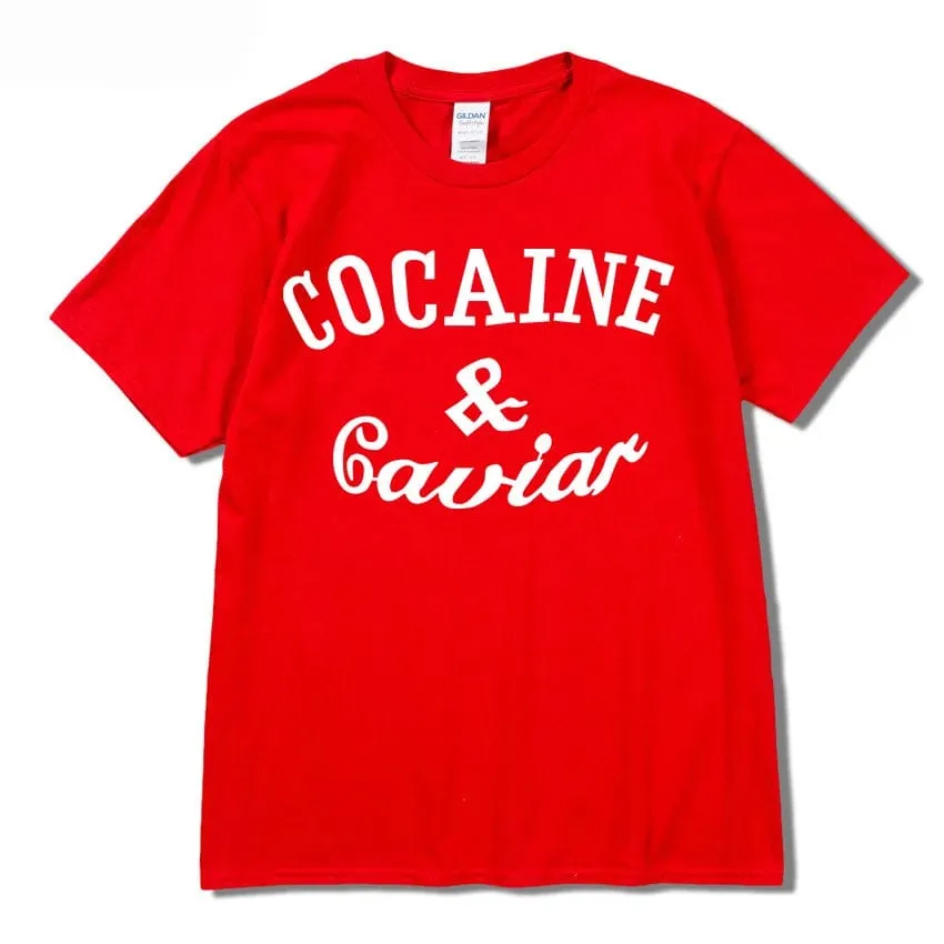 Caviar Lifestyle T-Shirt Streetwear Solid Colour O-Neck Short Sleeved