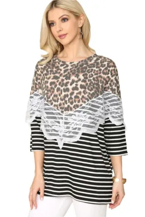 Celeste full size leopard tee