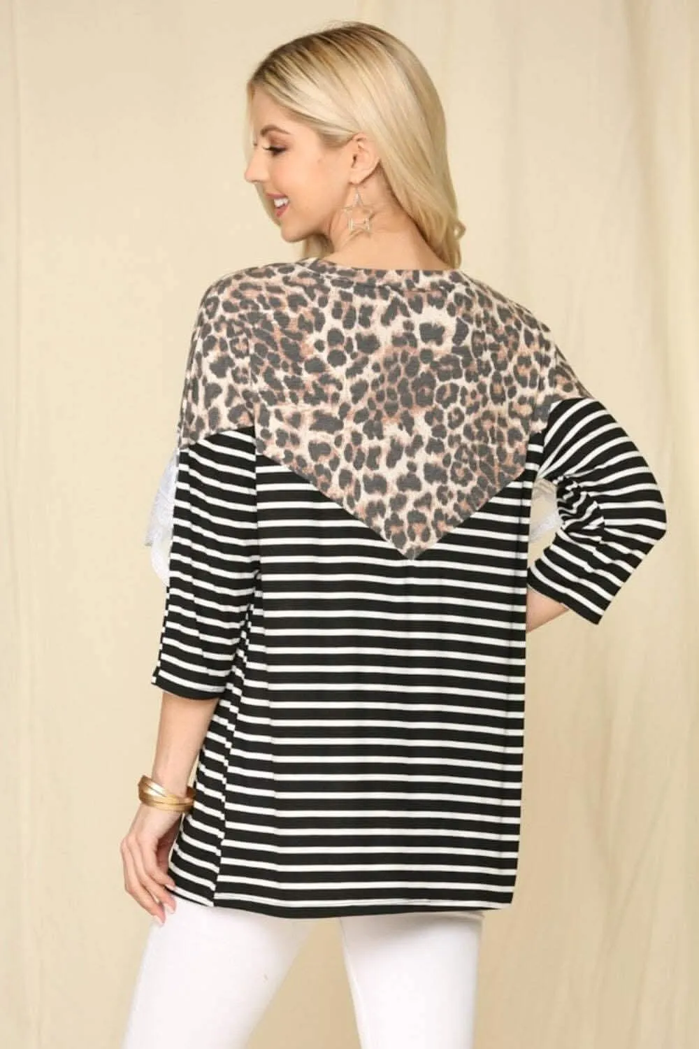 Celeste full size leopard tee