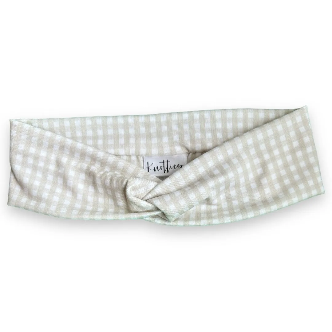 Checkered (Sand) Knotties Headband