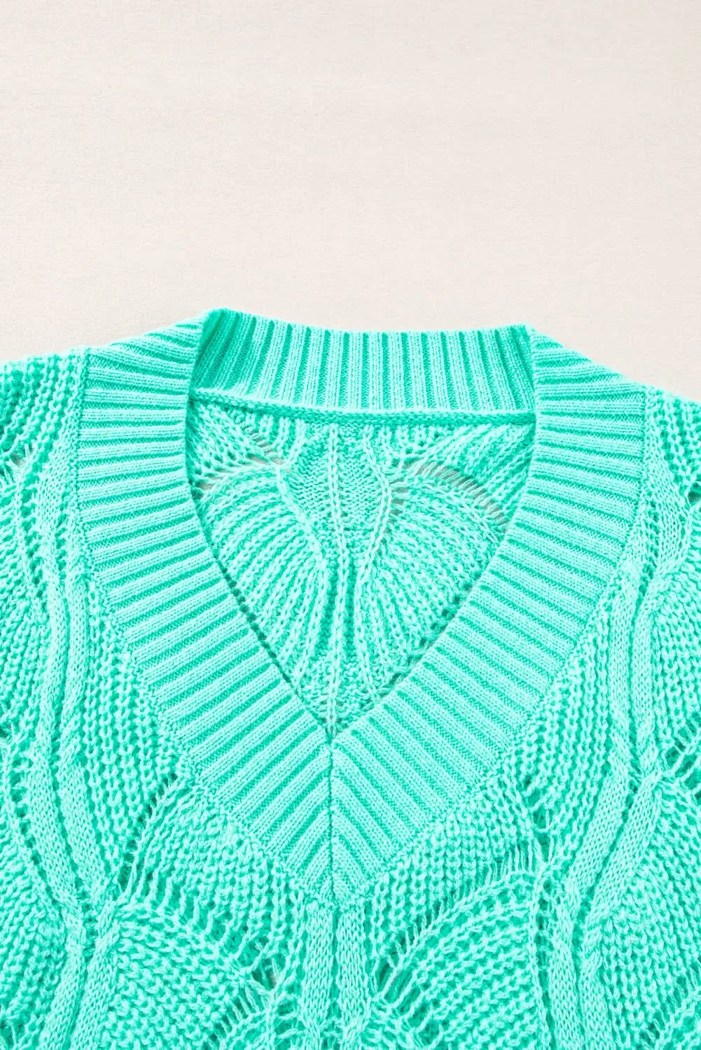 Chic mint green knit sweater