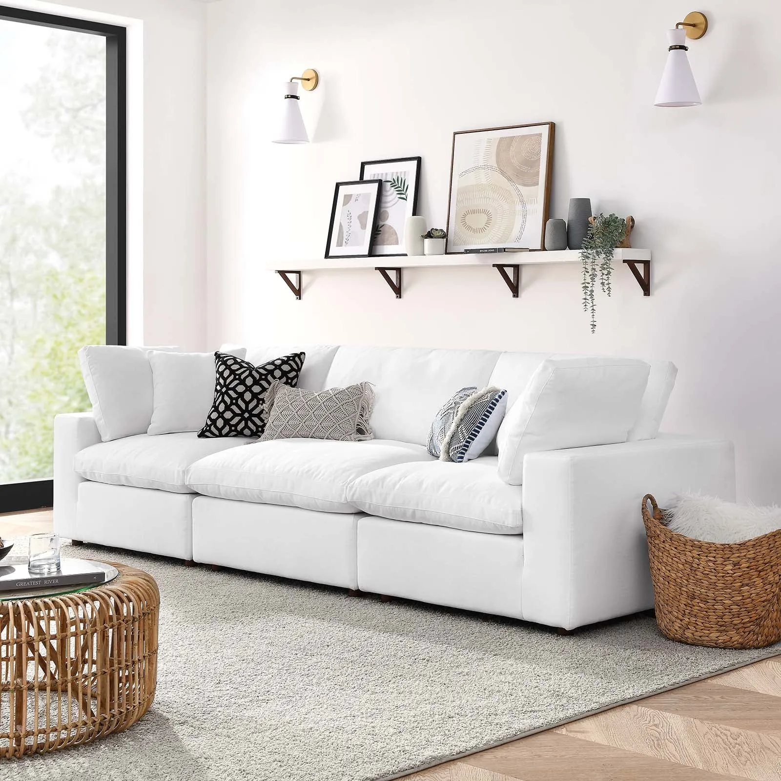Commix Down Filled Overstuffed 3 Piece Sectional Sofa Set by Modway