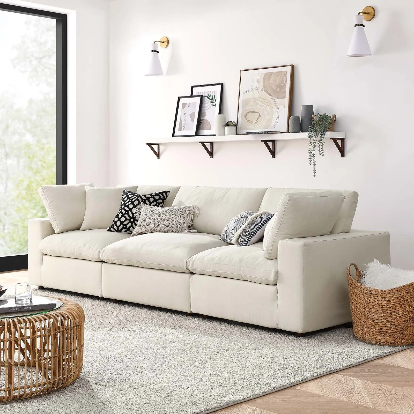 Commix Down Filled Overstuffed 3 Piece Sectional Sofa Set by Modway