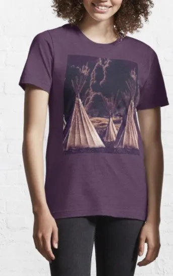 Cowgirl Kim Apache Teepee Tee - Purple - Medium Only