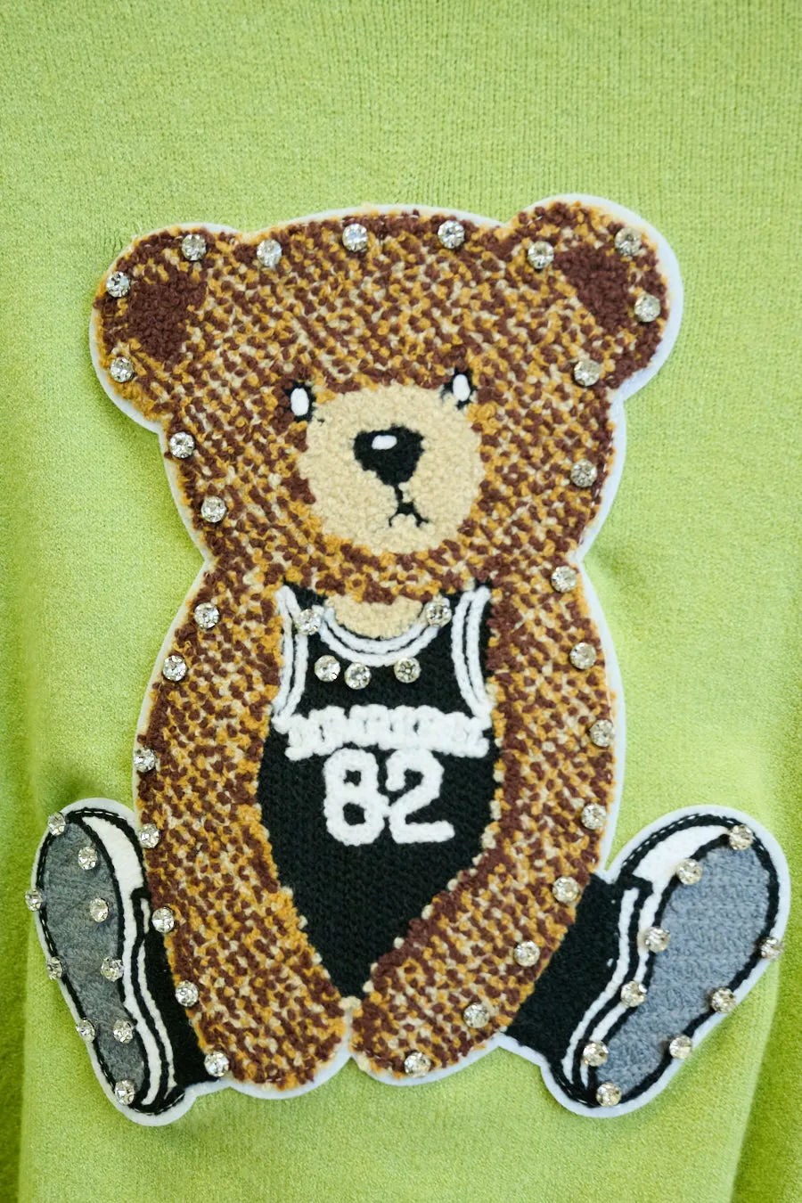 Cropped teddy bear sweater wholesale