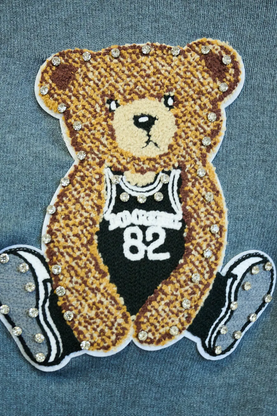 Cropped teddy bear sweater wholesale