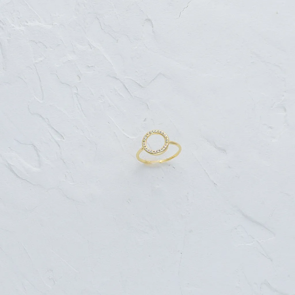 Cubic Zirconia Circle Ring
