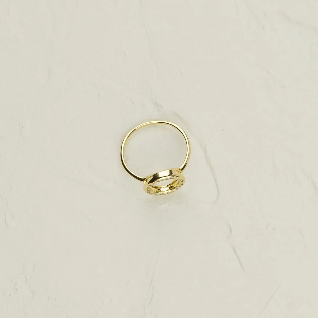 Cubic Zirconia Circle Ring