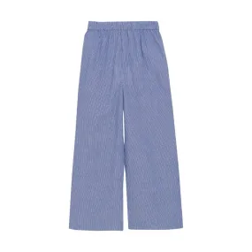 Dazzling Blue Striped Woven Pants