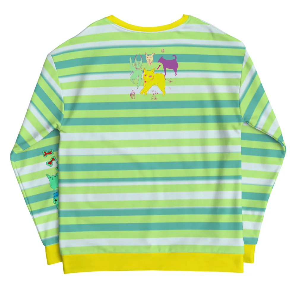 Doggy lemon lime Unisex Sweatshirt