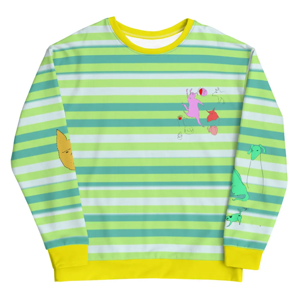 Doggy lemon lime Unisex Sweatshirt