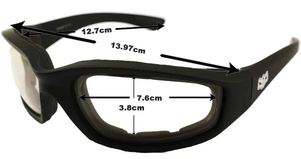 Fat Skeleton Daytona EVA Foam Padded Brown Driver Lens Sunglasses