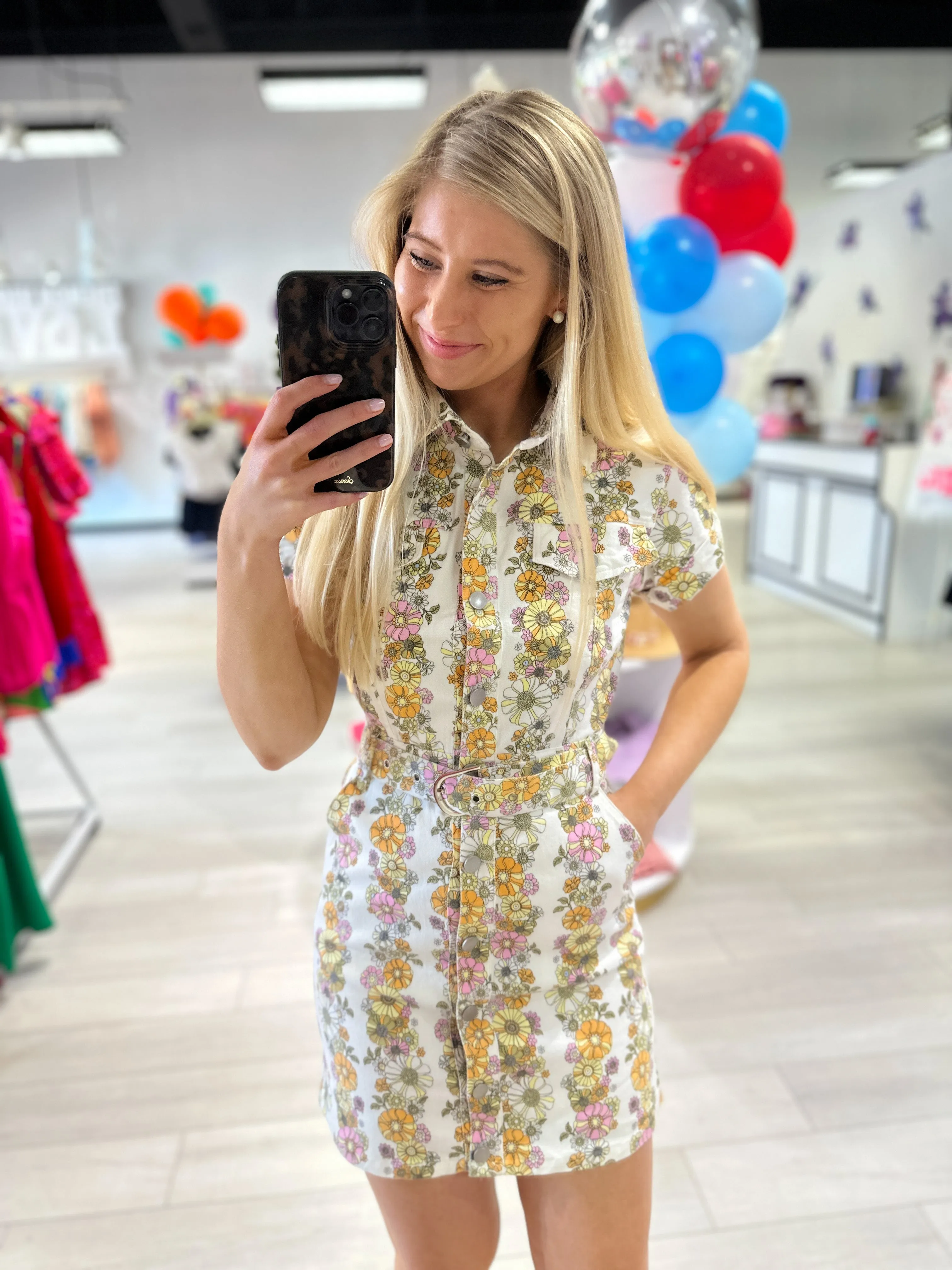 Flower Fields Mini Dress
