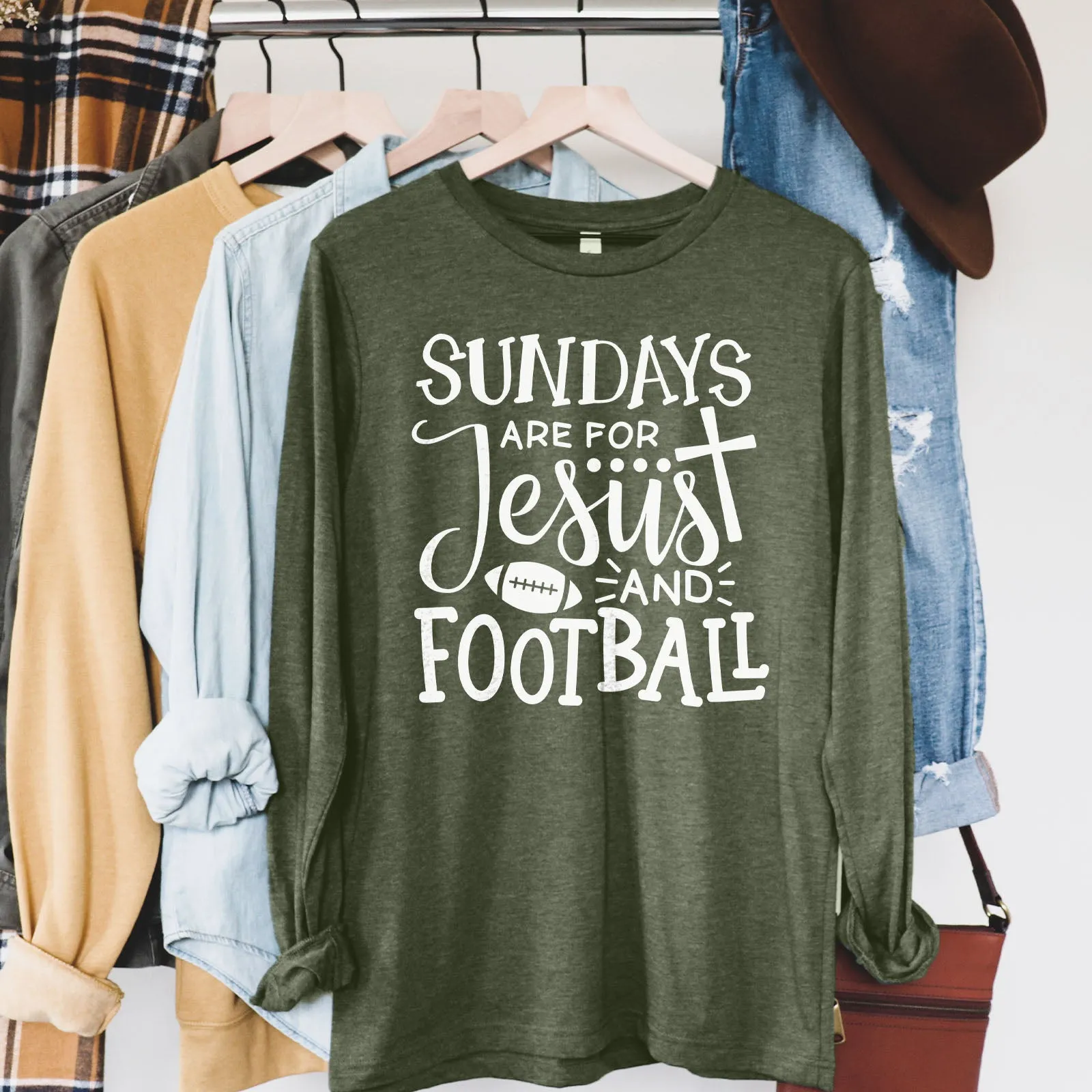 Football And Jesus Long Sleeve