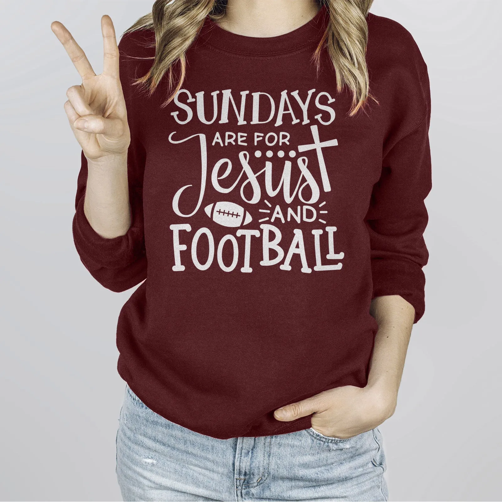 Football And Jesus Long Sleeve