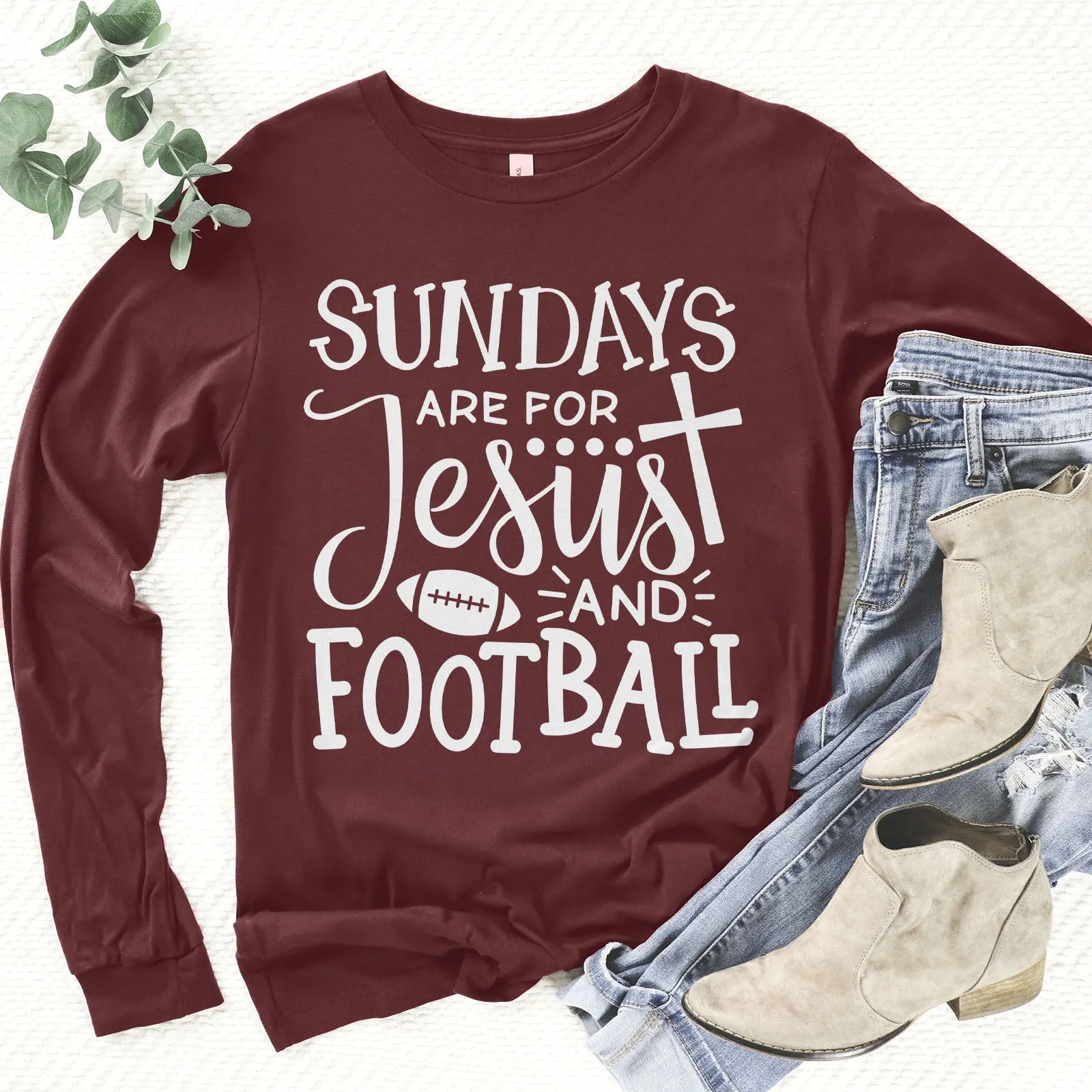 Football And Jesus Long Sleeve