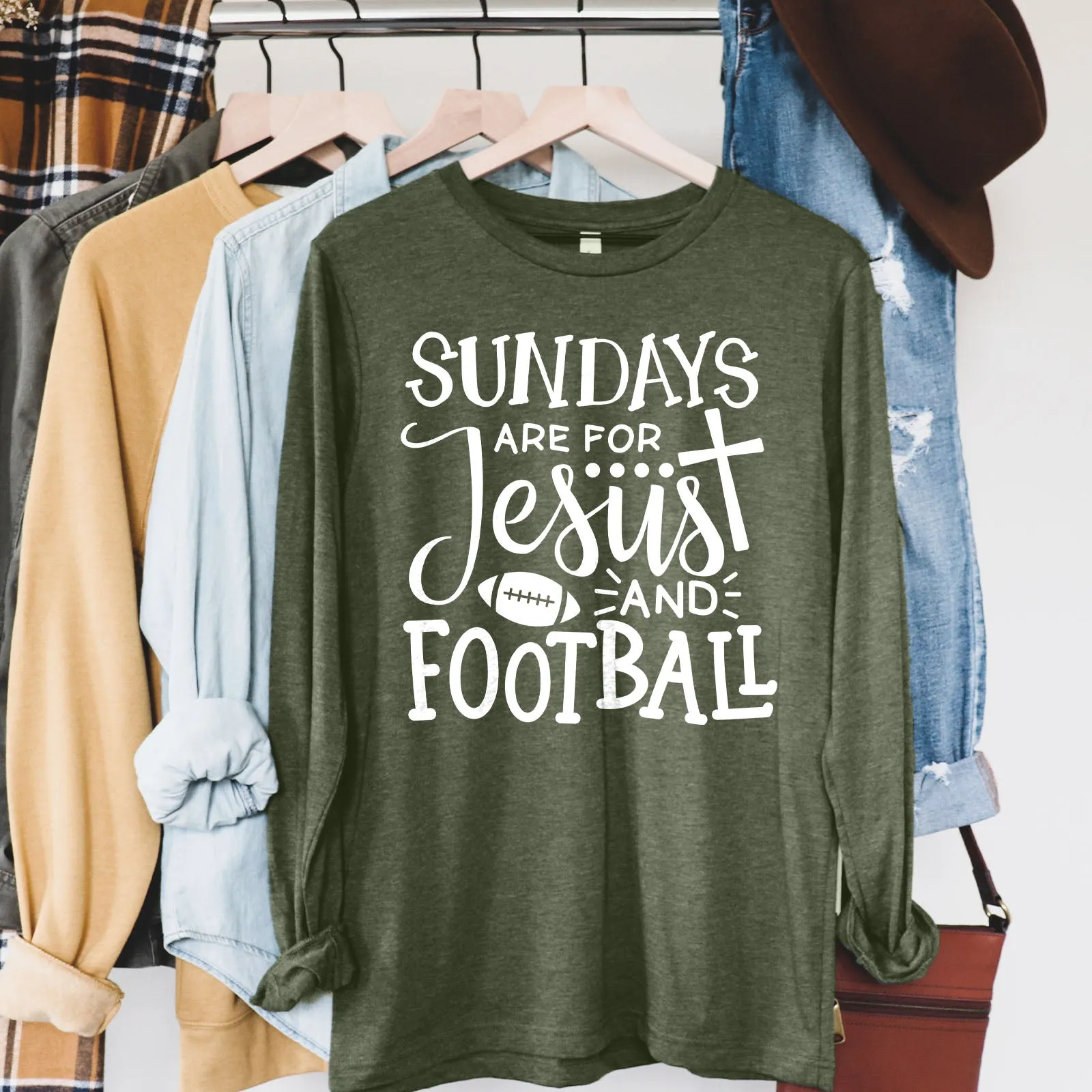 Football And Jesus Long Sleeve