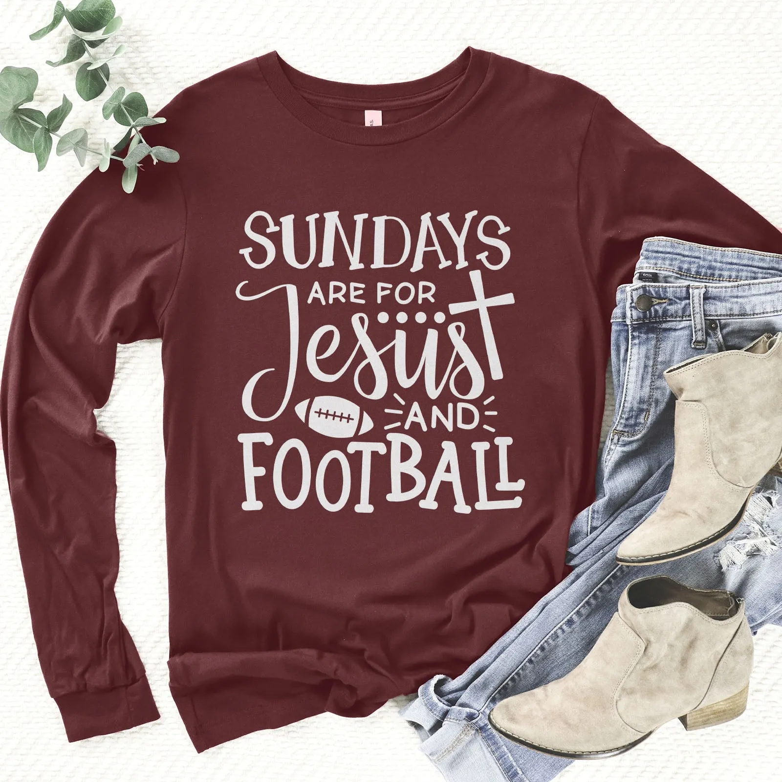 Football And Jesus Long Sleeve