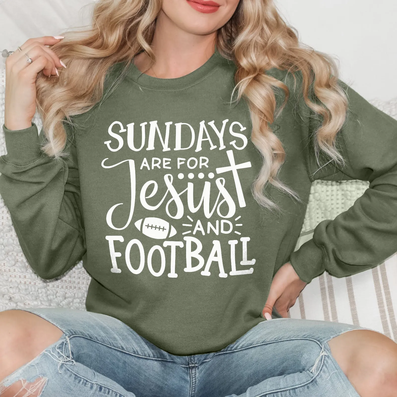 Football And Jesus Long Sleeve