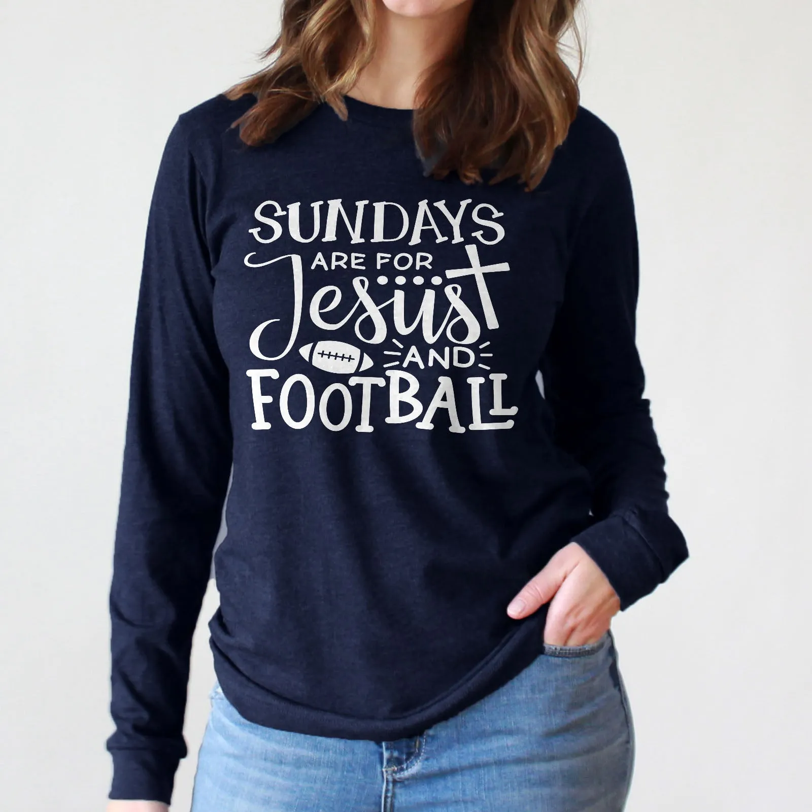 Football And Jesus Long Sleeve