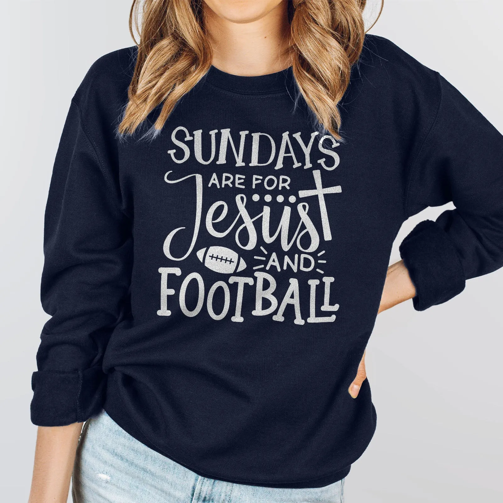 Football And Jesus Long Sleeve