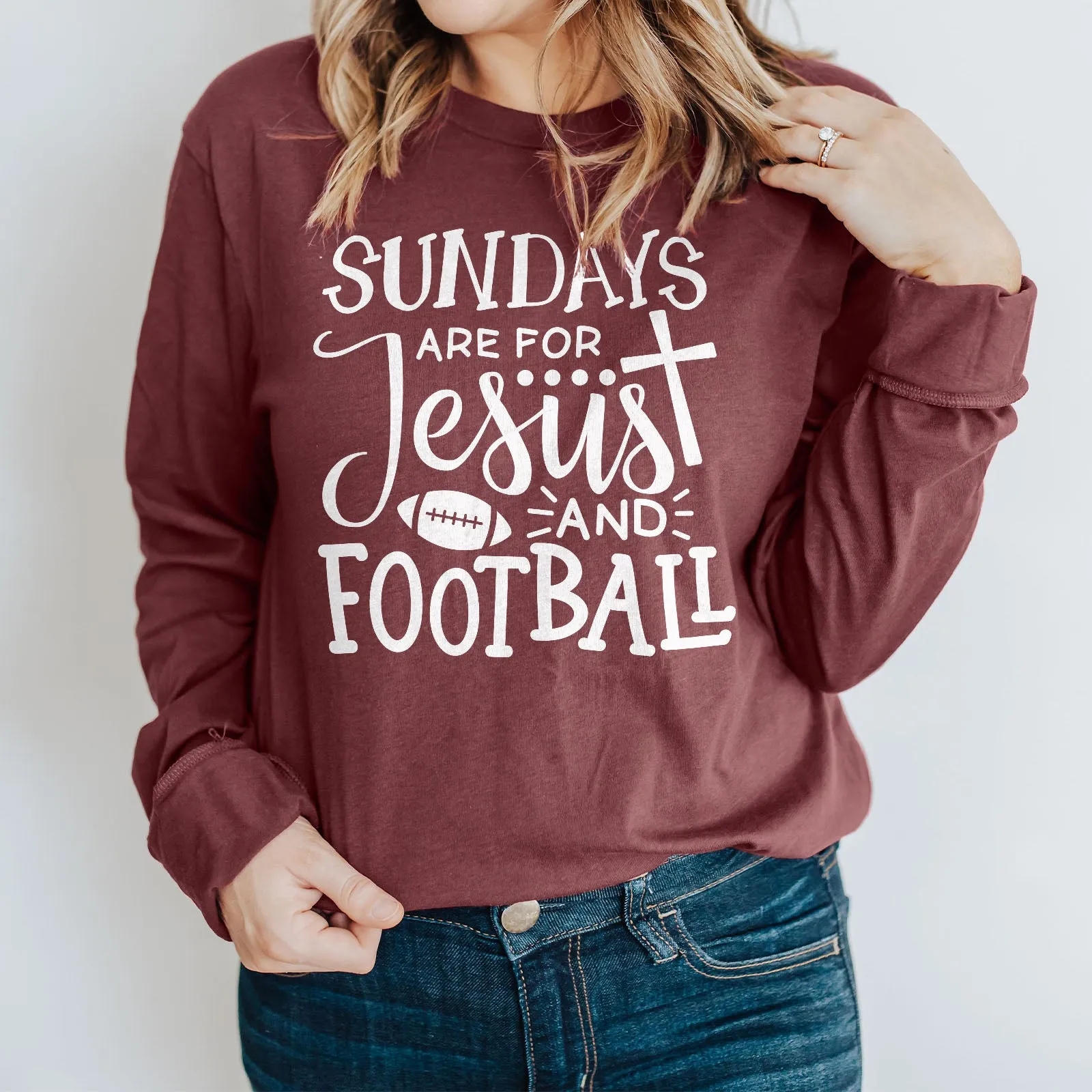 Football And Jesus Long Sleeve